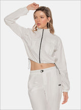 CHAQUETA DEPORTIVA SEMI IMPERMEABLE POLIÉSTER