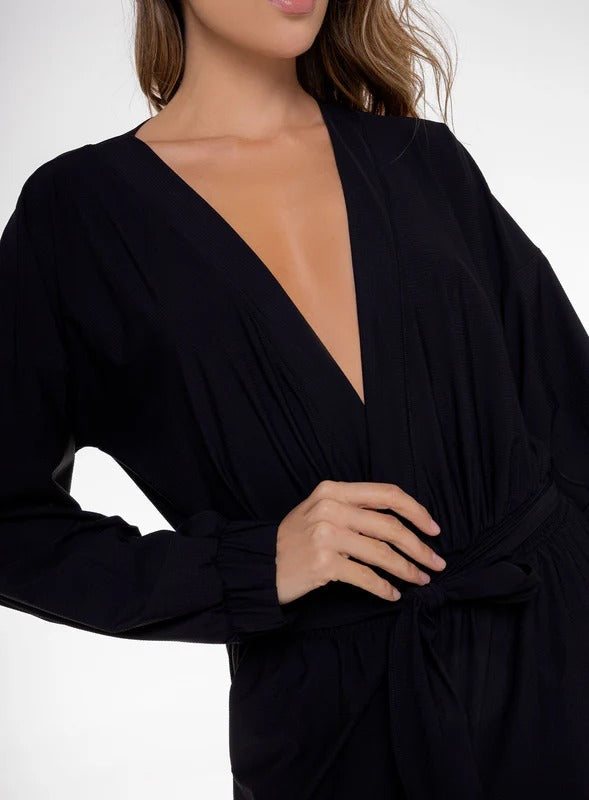 Enterizo casual color negro para mujer, marca BABALÚ, referencia 111993, vista detalle. Compra al por mayor en int.babalu.com.co en USD.