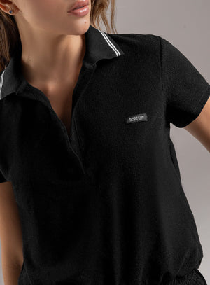 Enterizo estilo color negro para mujer, marca BABALÚ, referencia 113333, vista frontal. Compra al por mayor en int.babalu.com.co en USD.