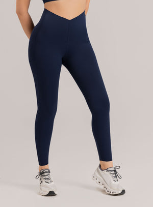 Leggins deportivo color azul para mujer, marca BABALÚ, referencia 115353, vista frontal. Compra al por mayor en int.babalu.com.co en USD.