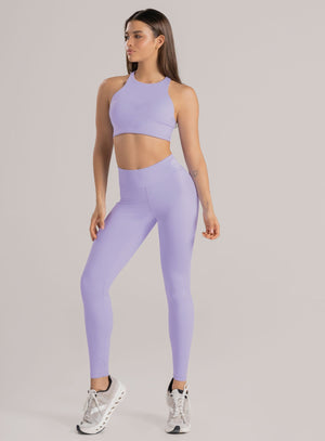 Leggins deportivo color lila baby para mujer, marca BABALÚ, referencia 113263, vista frontal. Compra al por mayor en int.babalu.com.co en USD.