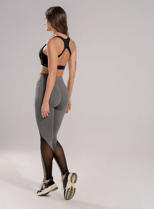 Leggins deportivo color rojo para mujer, marca BABALÚ, referencia 112583, vista trasera. Compra al por mayor en int.babalu.com.co en USD.
