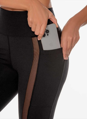 Leggins deportivo color verde para mujer, marca BABALÚ, referencia 110233, vista detalle. Compra al por mayor en int.babalu.com.co en USD.