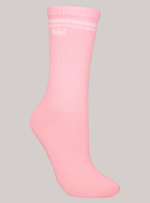 Media deportiva color rosado para mujer, marca BABALÚ, referencia 0693, vista lateral. Compra al por mayor en int.babalu.com.co en USD.