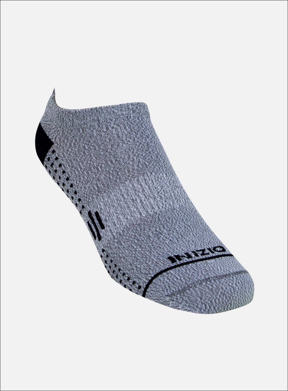 Media talonera color gris para hombre, marca INIZIO, referencia 0503, vista lateral. Compra al por mayor en int.babalu.com.co en USD.