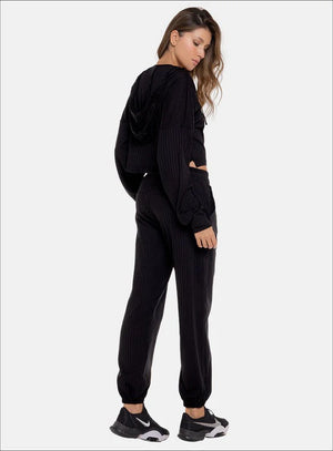 Pantalon casual color negro para mujer, marca BABALÚ, referencia 111713, vista detalle. Compra al por mayor en int.babalu.com.co en USD.