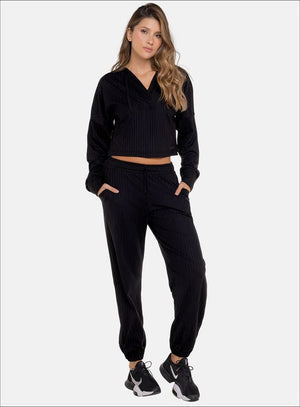 Pantalon casual color negro para mujer, marca BABALÚ, referencia 111713, vista frontal. Compra al por mayor en int.babalu.com.co en USD.