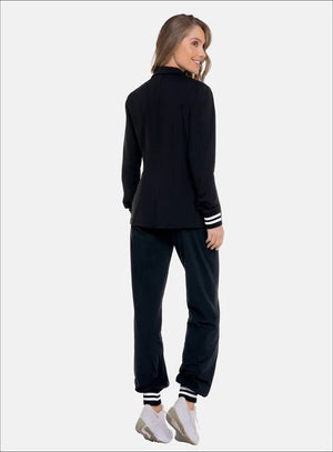 Pantalon casual color negro para mujer, marca BABALÚ, referencia 111793, vista trasera. Compra al por mayor en int.babalu.com.co en USD.