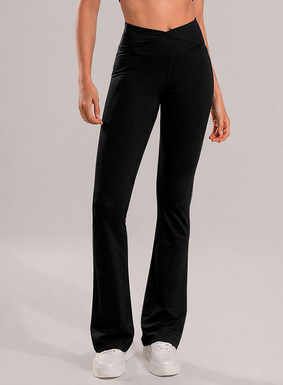 Pantalon tela color negro para mujer, marca BABALÚ, referencia 114673, vista frontal. Compra al por mayor en int.babalu.com.co en USD.
