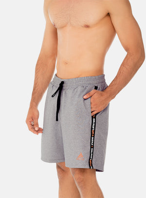 Pantaloneta deportiva color gris para hombre, marca INIZIO, referencia 86366, vista lateral. Compra al por mayor en int.babalu.com.co en USD.
