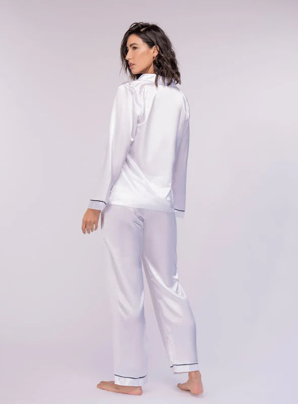 Pijama shiny para mujer, marca BABALÚ, referencia 198, vista detalle. Compra al por mayor en int.babalu.com.co en USD.