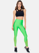 LEGGINS DEPORTIVO MUJER CON CORTE LASER TELA EFECTO BRILLANTE TALLA ÚNICA