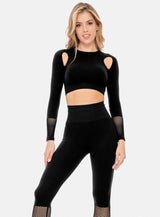 TOP DEPORTIVO MUJER MANGA LARGA SIN COSTURAS TALLA ÚNICA