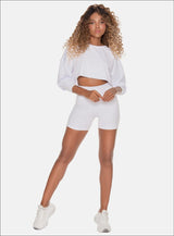 CICLISTA CORTO DEPORTIVO CON ESTAMPADO EN PIERNA IZQUIERDA