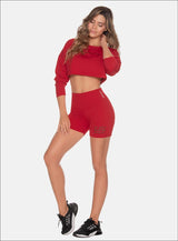 CICLISTA CORTO DEPORTIVO CON ESTAMPADO EN PIERNA IZQUIERDA