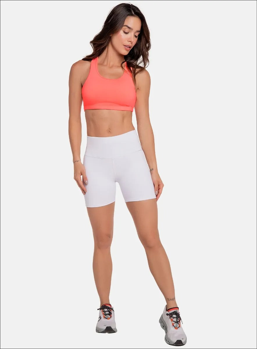 Short deportivo color blanco para mujer, marca BABALÚ, referencia 91513, vista frontal. Compra al por mayor en int.babalu.com.co en USD.