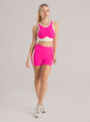 Short deportivo color naranja para mujer, marca BABALÚ, referencia 114713, vista frontal. Compra al por mayor en int.babalu.com.co en USD.