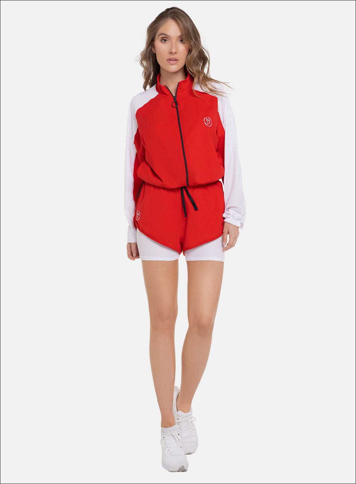 Short deportivo color rojo para mujer, marca BABALÚ, referencia 109143, vista frontal. Compra al por mayor en int.babalu.com.co en USD.