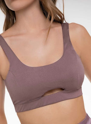 Top casual color mora leche para mujer, marca BABALÚ, referencia 112003, vista frontal. Compra al por mayor en int.babalu.com.co en USD.