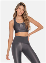 TOP DEPORTIVO POLIAMIDA APARIENCIA CUERO