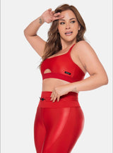 TOP DEPORTIVO POLIAMIDA APARIENCIA CUERO