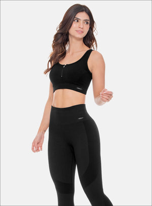 Top deportivo color arequipe para mujer, marca BABALÚ, referencia 108913, vista frontal. Compra al por mayor en int.babalu.com.co en USD.