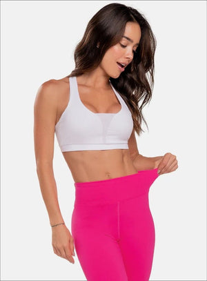 Top deportivo color blanco para mujer, marca BABALÚ, referencia 32553, vista frontal. Compra al por mayor en int.babalu.com.co en USD.