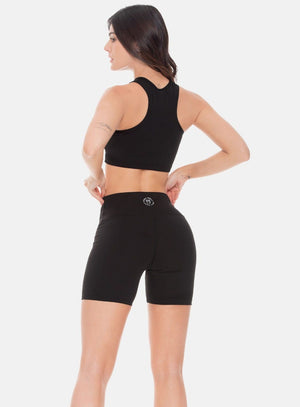 Top deportivo color negro para mujer, marca BABALÚ, referencia 108813, vista trasera. Compra al por mayor en int.babalu.com.co en USD.