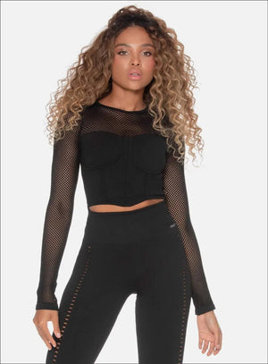 Top deportivo color negro para mujer, marca BABALÚ, referencia 109903, vista frontal. Compra al por mayor en int.babalu.com.co en USD.