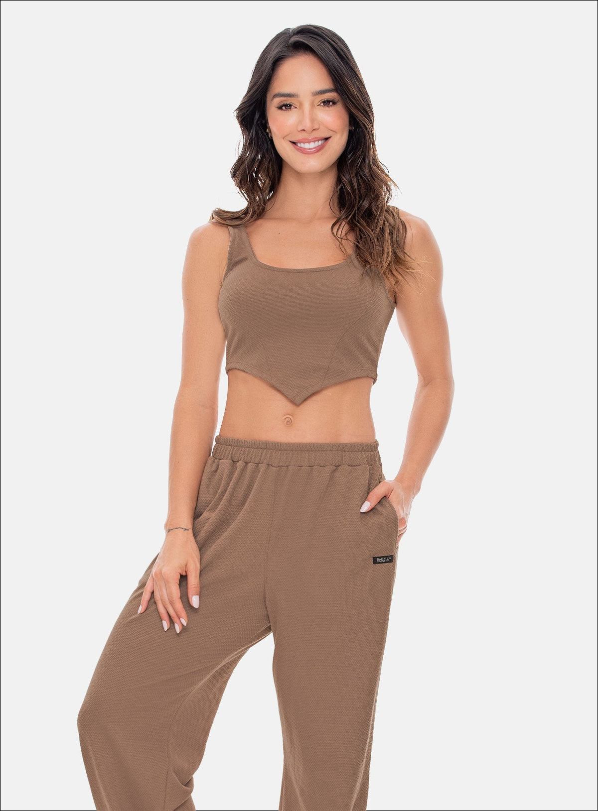 Top deportivo para mujer, marca BABALÚ, referencia 107983, vista frontal. Compra al por mayor en int.babalu.com.co en USD.
