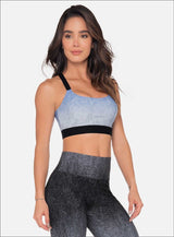 TOP DEPORTIVO POLIAMIDA JACQUARD CON EFECTO DEGRADE