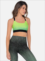 TOP DEPORTIVO POLIAMIDA JACQUARD CON EFECTO DEGRADE