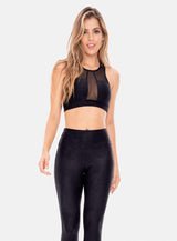 TOP DEPORTIVO MUJER EN TELA JACQUARD CON ELÁSTICO INTERNO  TALLA S - M - ¡PRECIO ESPECIAL!