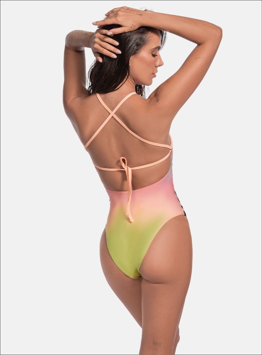VESTIDO DE BAÑO SULIMADO CON BORDADO CANUTILLO - PRECIO ESPECIAL
