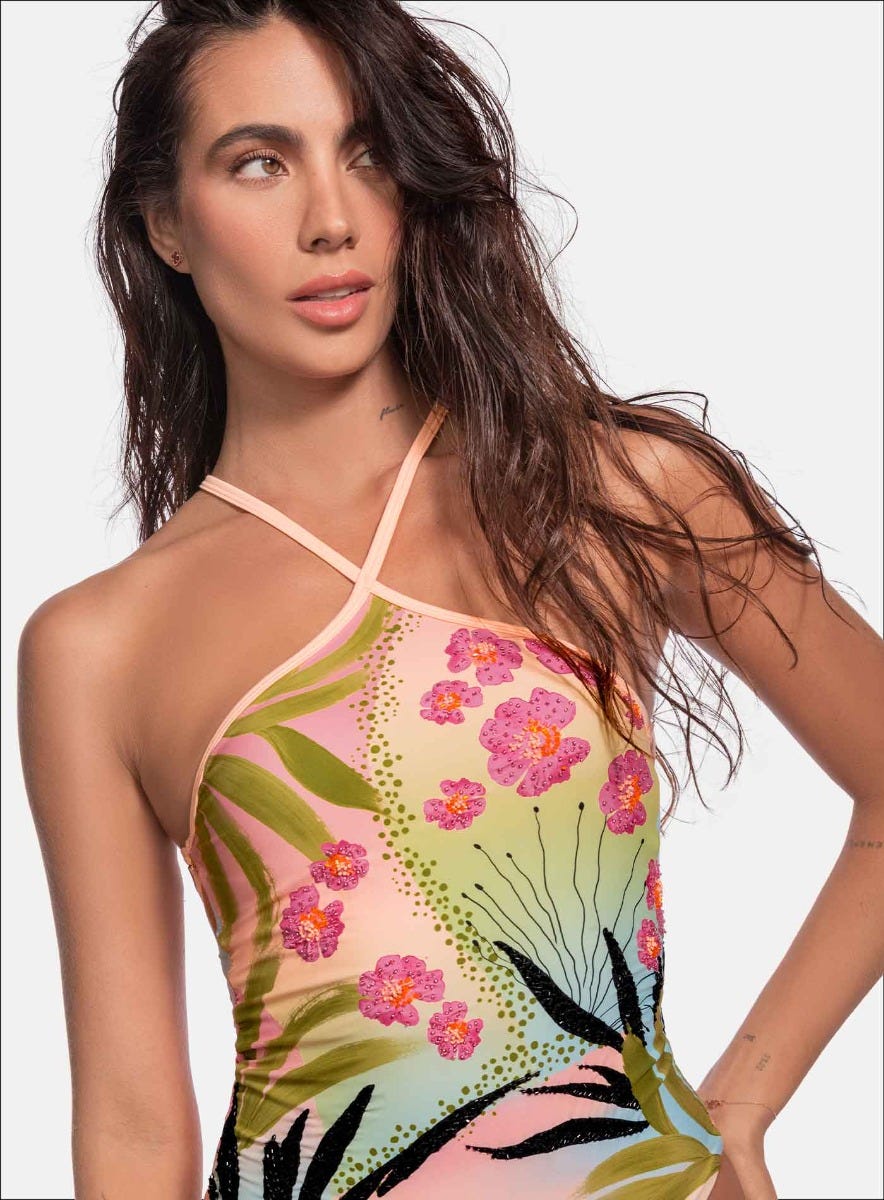 Vestido de para mujer, marca BABALÚ, referencia 19024, vista detalle. Compra al por mayor en int.babalu.com.co en USD.
