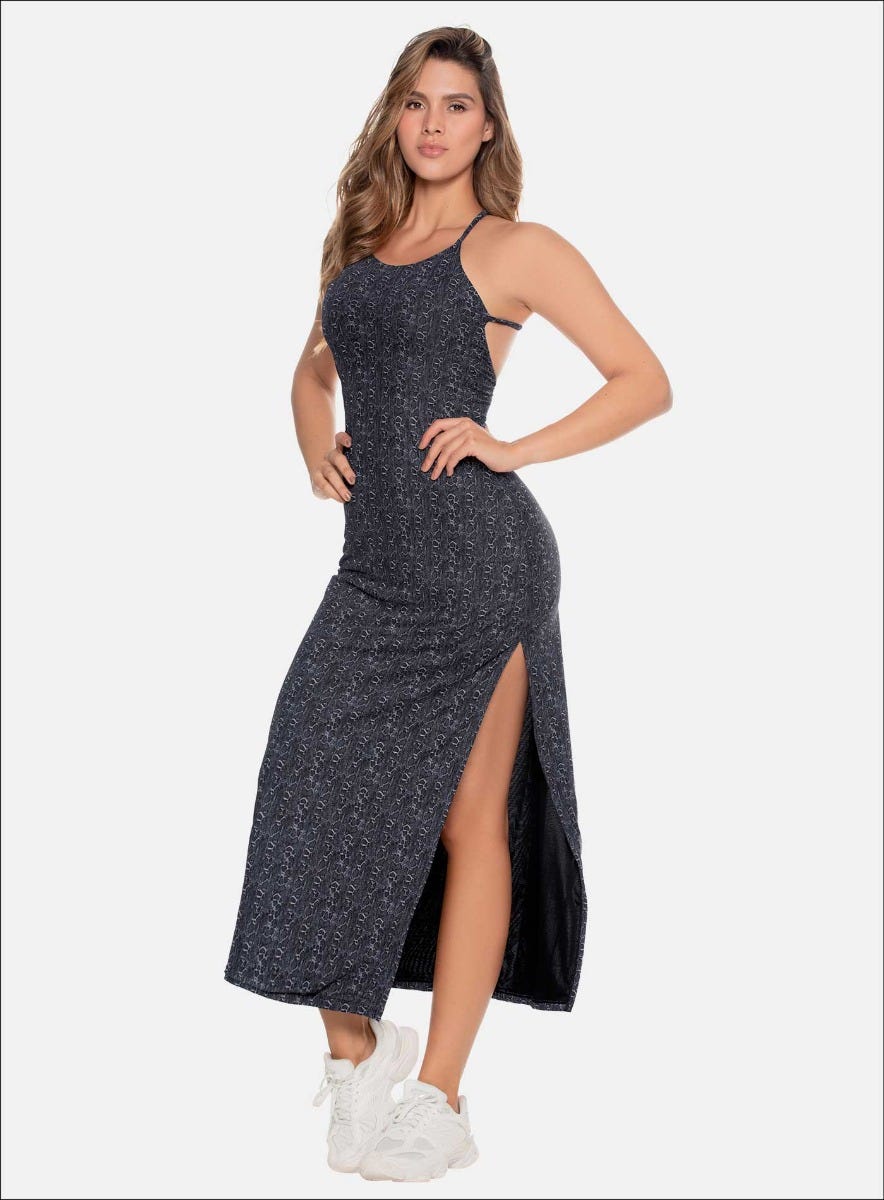 VESTIDO LARGO POLIÉSTER - PRECIO ESPECIAL